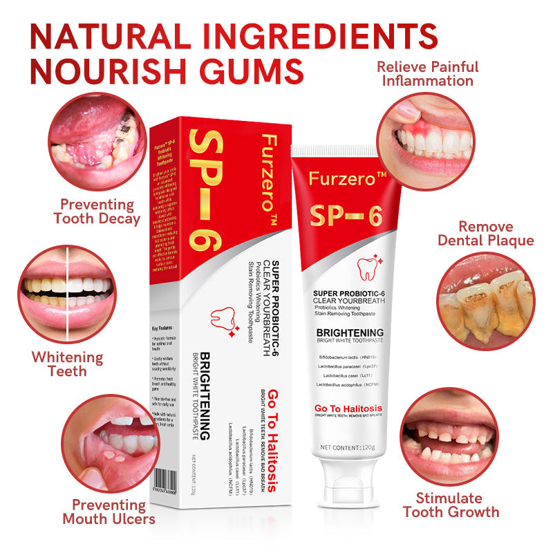 Furzero™ Aussie SP-6 Probiotic Ultra Whitening Toothpaste🦷👨‍⚕️Recommendation(✅ADC-CERTIFIED)