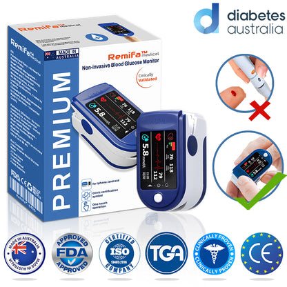 Official Store: 𝐑𝐞𝐦𝐢𝐟𝐚™ 𝐍𝐨𝐧-𝐈𝐧𝐯𝐚𝐬𝐢𝐯𝐞 𝐆𝐥𝐮𝐜𝐨𝐬𝐞 𝐌𝐨𝐧𝐢𝐭𝐨𝐫🏅Clinical Precision ✅DA Approved🔋Comes with Travel Case, Battery, and Strap
