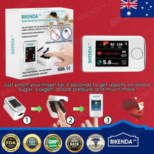 🏬Official Store | Bikenda™ A.M.A.-Approved Non-Invasive Blood Sugar Monitor [99.9% Accuracy]🏆+ Free Gift🎁